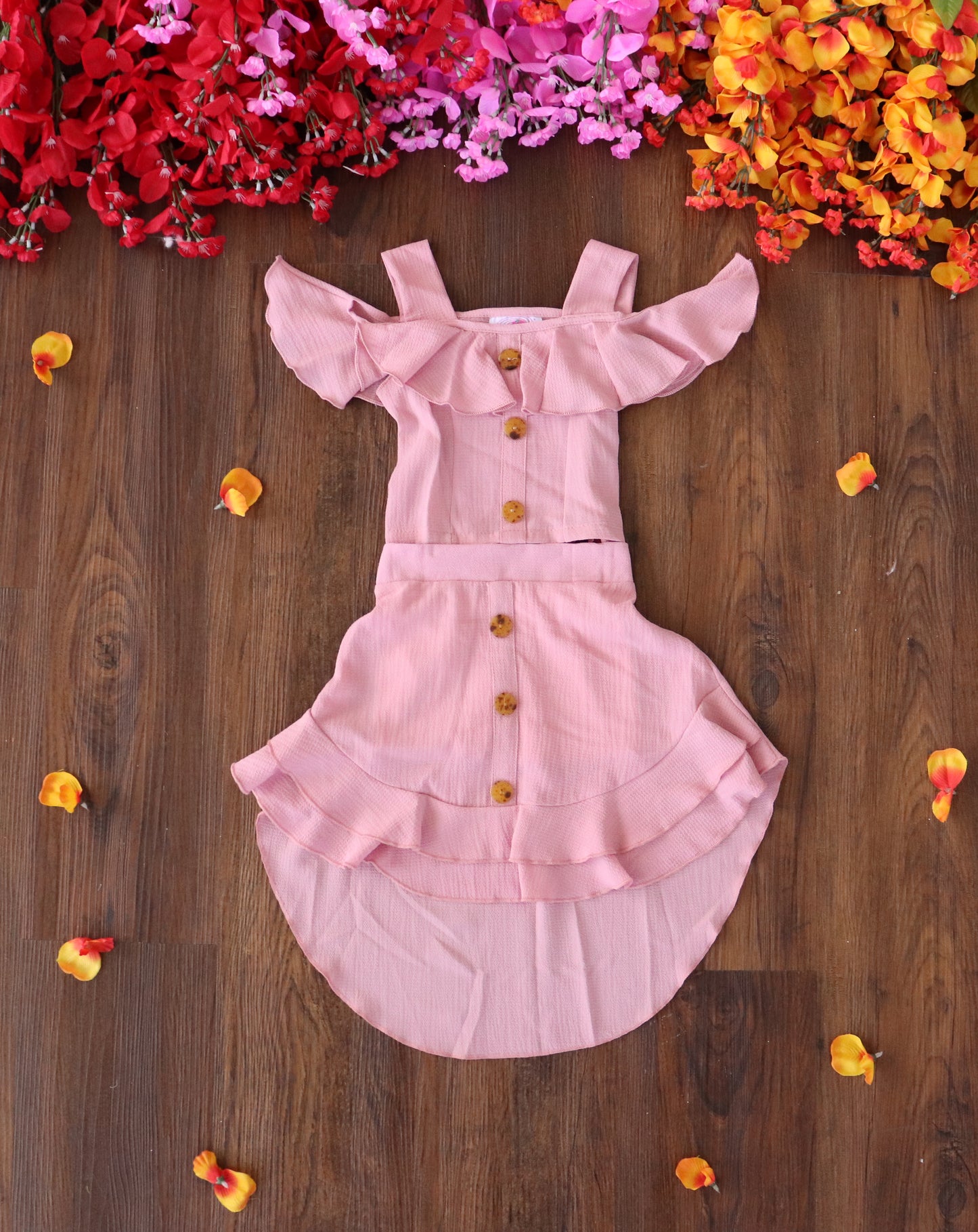 Ruffle Skirt Set - Pink