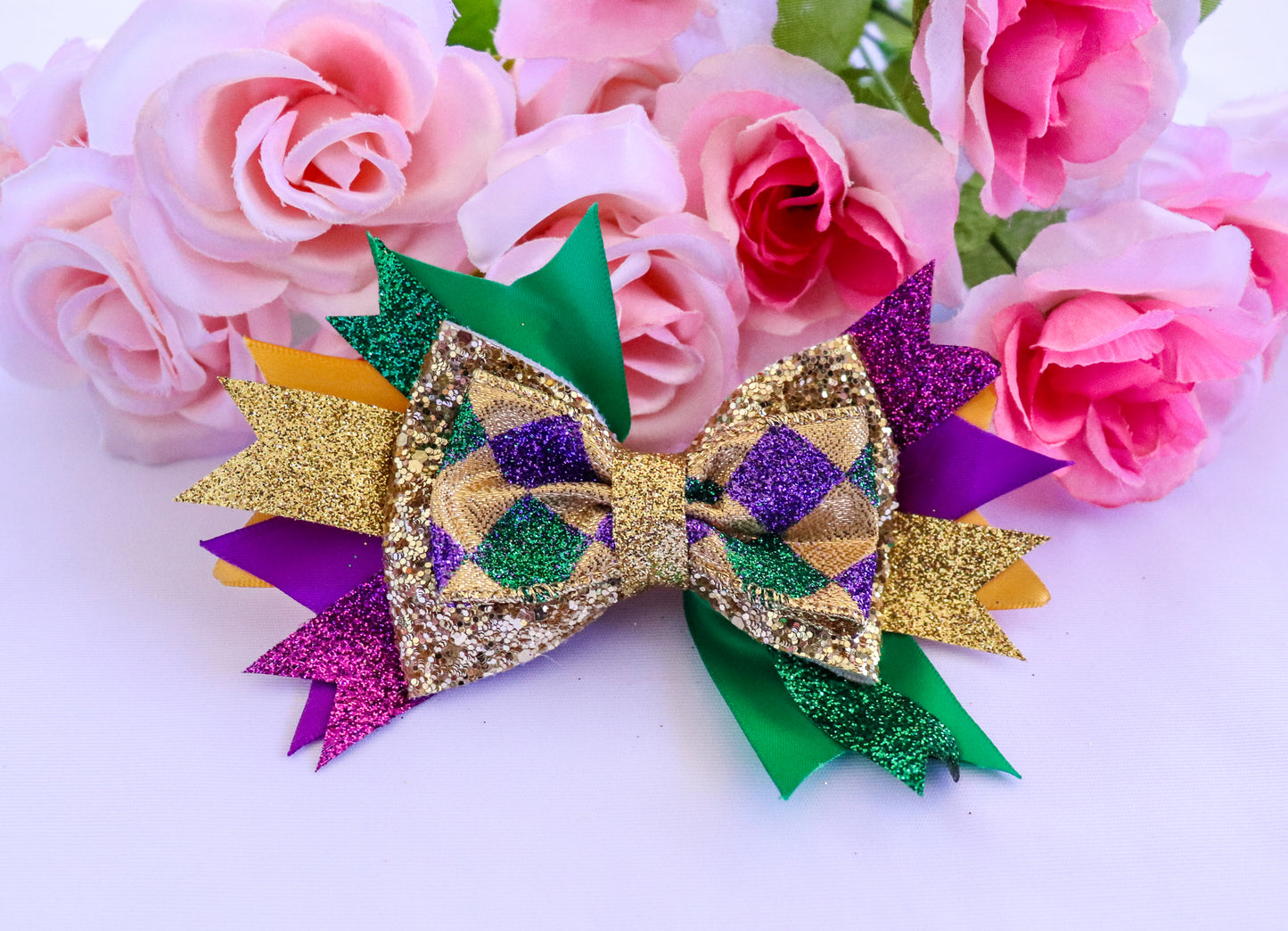 Mardi Gras Hairbow