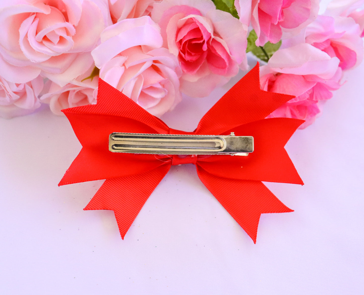 RED POLKA DOT HAIR BOW