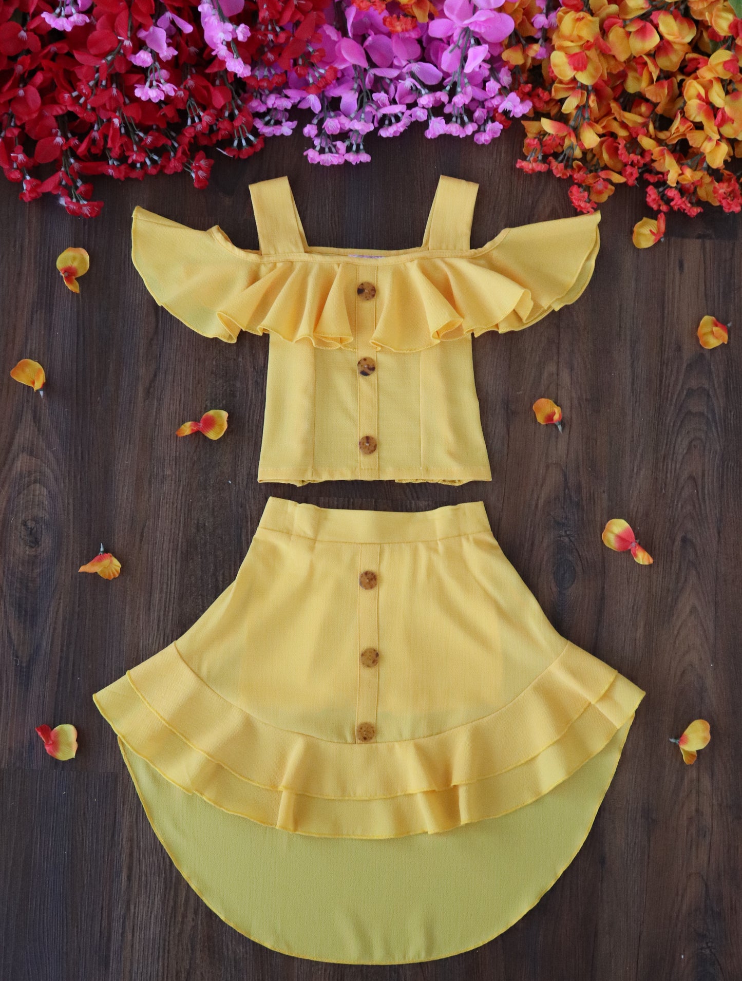 Ruffle Skirt Set - Yellow