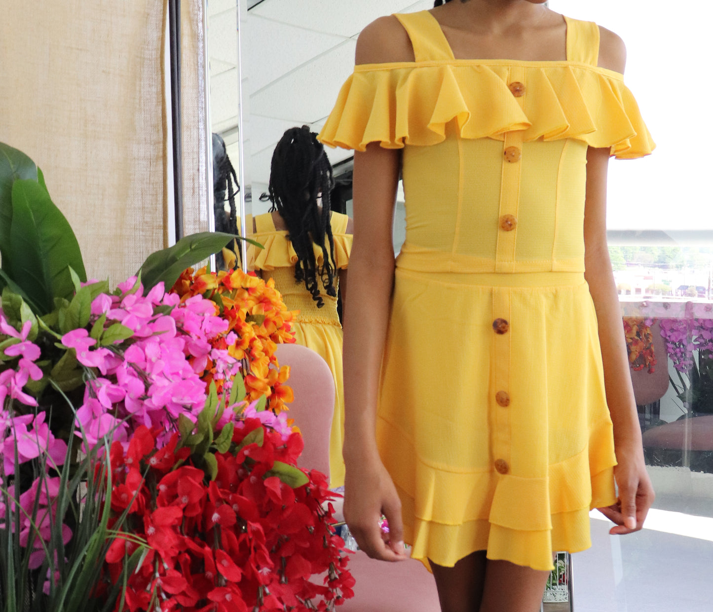 Ruffle Skirt Set - Yellow