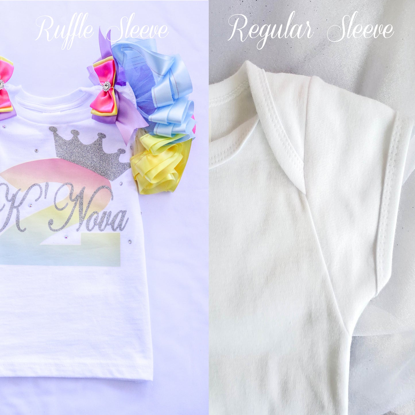 PRINCESS CROWN SHIRT - RAINBOW SILVER