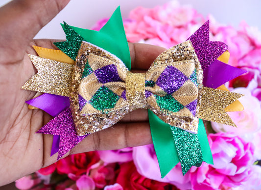 Mardi Gras Hairbow