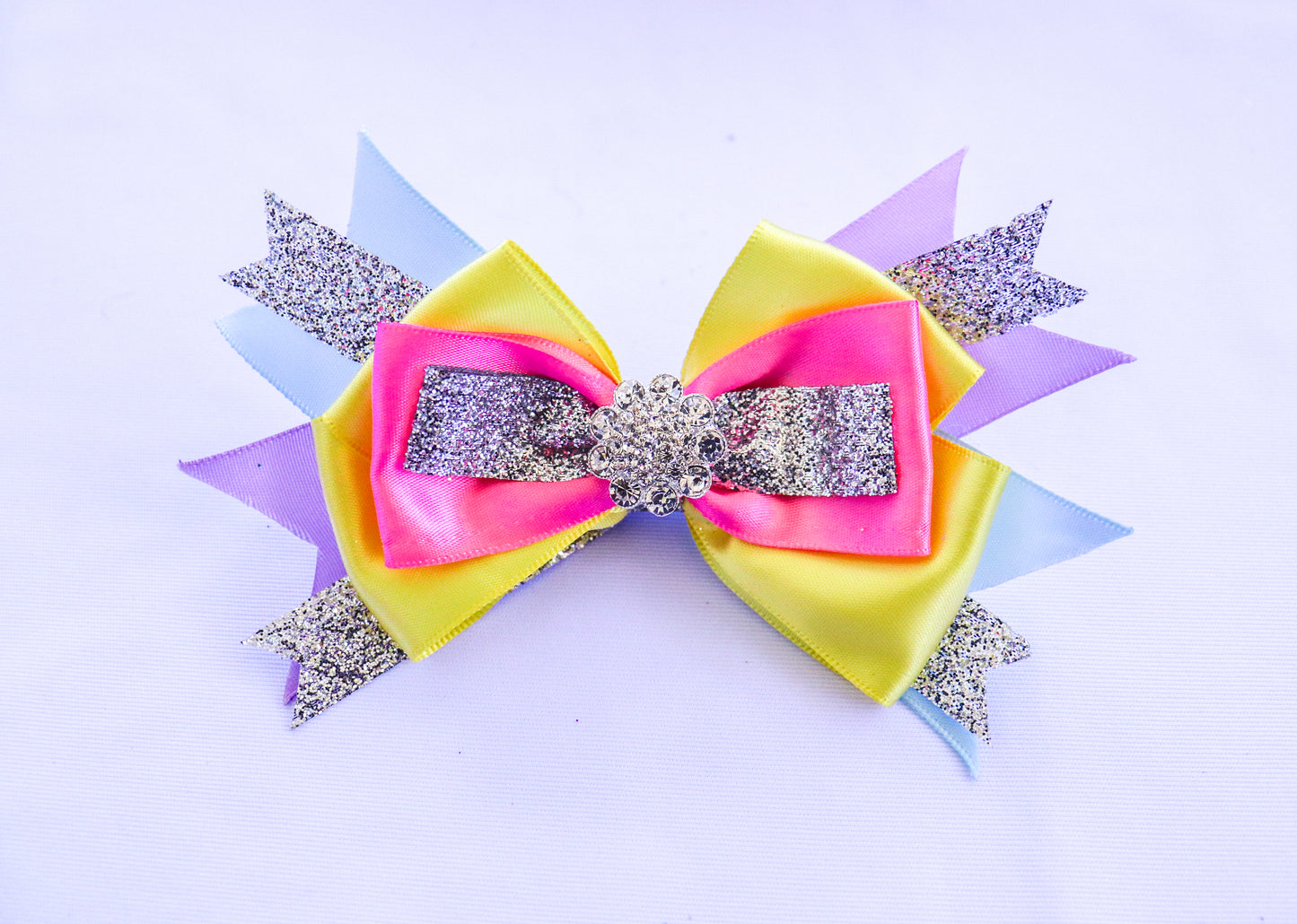 RAINBOW PRINCESS HAIR BOW