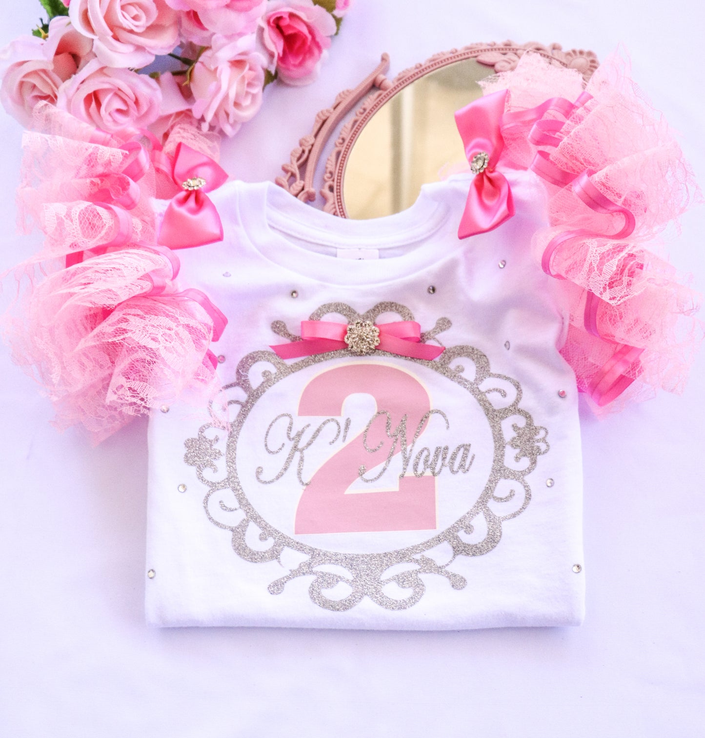 FAIRYTALE PRINCESS SHIRT - PINK LACE