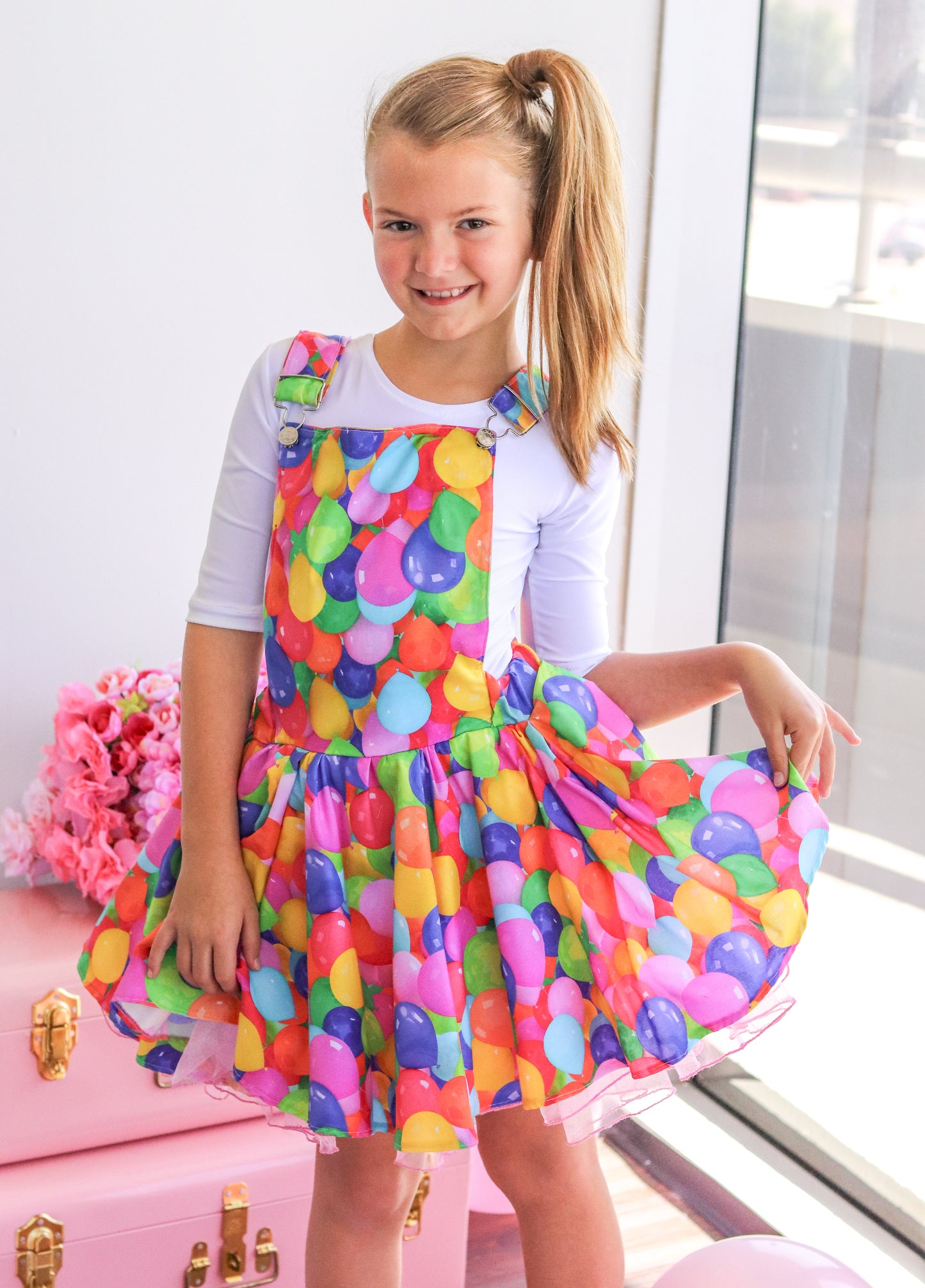 Layla Buckle Dress - Balloon Print