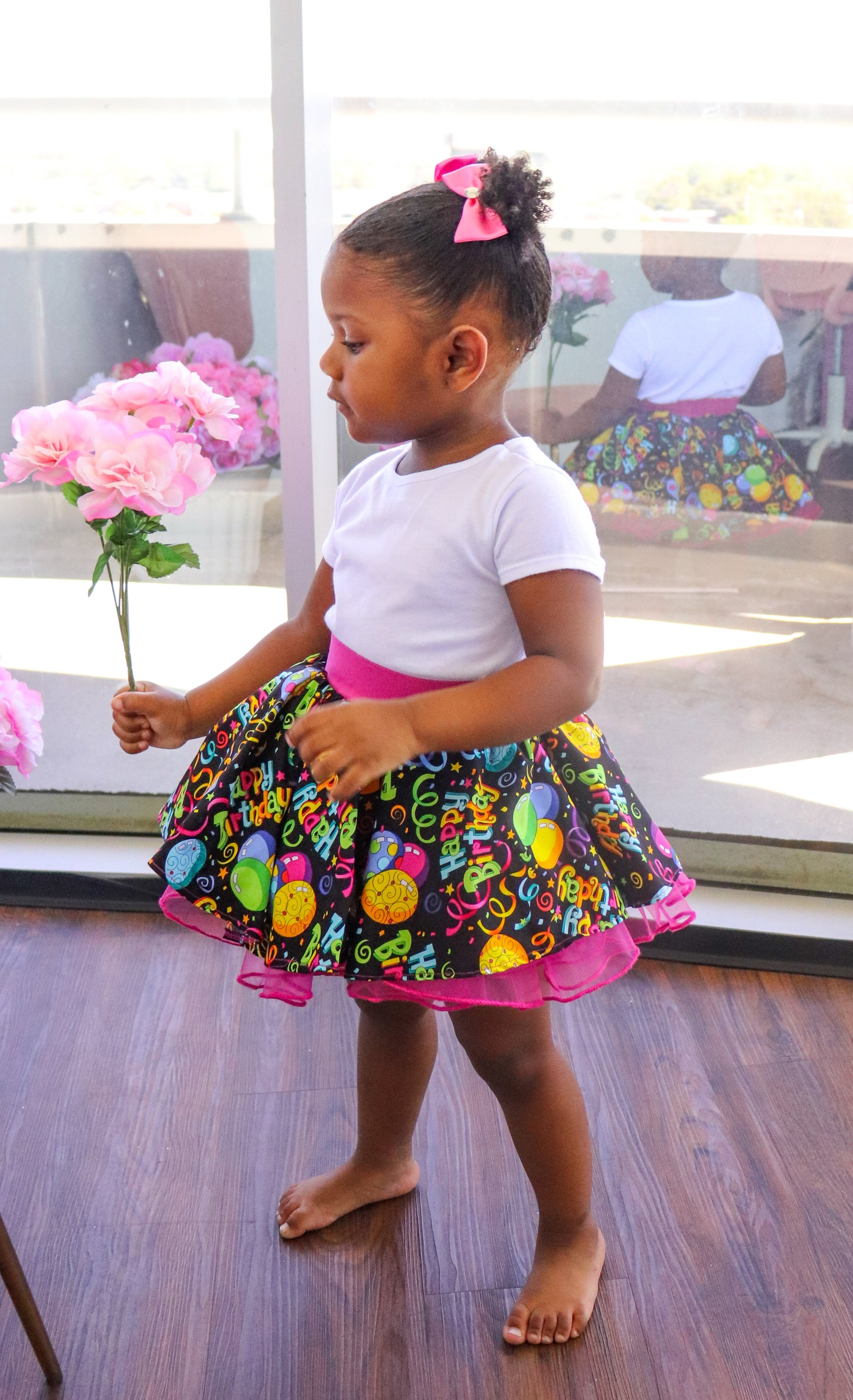 AMBER SKIRT - Happy Birthday print