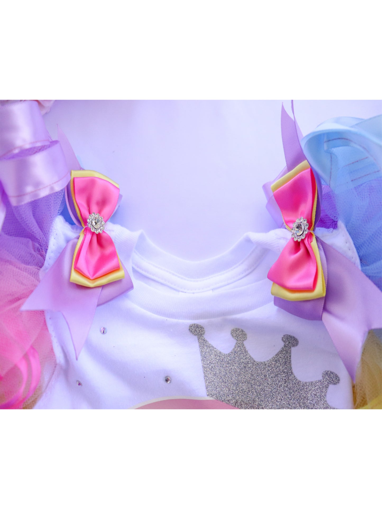 PRINCESS CROWN SHIRT - RAINBOW SILVER